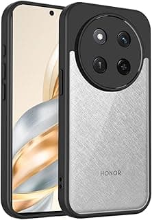جراب حماية فائق النحافة لهاتف Honor X9C 5G بظهر شفاف وإطار TPU أسود، جراب موبايل نحيف ومقاوم للصدمات