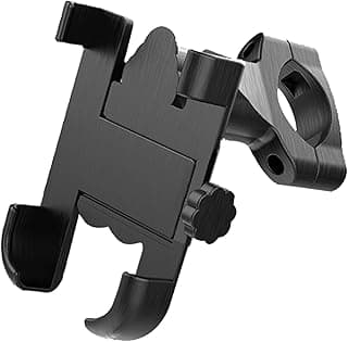 Mobile Phone Holder for Bikes and Motorcycles, Removable Handlebar Mount, Anti-Vibration, 360° Rotation, Suitable for Telephones or Electronic Devices from 4 to 6.5 inches.