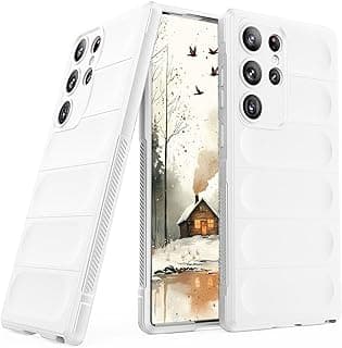 Protective Bump Silicone Case for Samsung Galaxy S26 Ultra 5G, Shockproof TPU Shield, Soft Microfiber Lining, Camera Protection, Durable Anti-Scratch Cover (White)