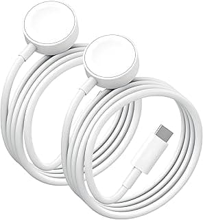 2 x USB C Charging Dock for Apple Watch, Apple Watch Charger Cable, Fast Inductive Cable, Magnetic Wireless Charger for iWatch Series Ultra/SE/9/8/7/6/5/4/3/2 (1.5 m)