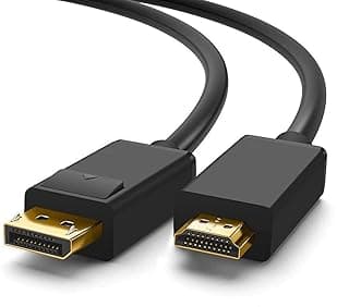 كابل Generic بدقة 4K UHD من DisplayPort إلى HDMI، يدعم الصوت، متوافق مع اتش بي Elitebook وأجهزة DP