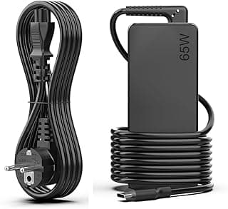 شاحن USB C 65 واط لجهاز لينوفو ثينك باد T480 T580 T480S T590 X1 كربون يوجا C740 S740 720 730 910 C930 C940 كروم بوك 100e 30e 5 00e C3 30 C340 محول كمبيوتر ولاب توب أسود - أبيض
