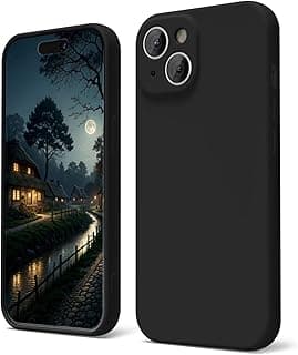 Mobile Magic Soft Silicon Camera Protection Case with Microfiber Lining For Apple iPhone 15 Plus 6.7 Inch (Black)