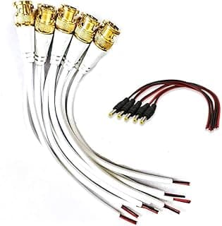 LipiWorld® BNC Wire and Pigtail Male DC Power Cables Combo for CCTV Camera (Pack-5)