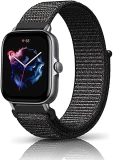 KeeFos 20 mm Strap Compatible with Amazfit GTR Mini/Amazfit GTS 4 Mini/GTS 4, Nylon Replacement Sport Strap for Amazfit Bip 3/3 Pro/Amazfit GTS/GTS 2/GTS 2 Mini/GTS 2e/GTS 3/Bip/Bip Lite/Bip U Pro