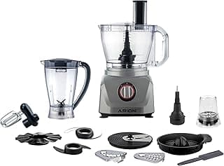 Arion 50-Function Food Processor | 1500W High-Performance Motor | 2L Bowl Capacity | All-in-One Gray System AR-1500W