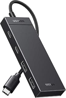 موزع USB C بسرعة 10 جيجابت في الثانية من يوجرين، محول 4 منافذ مع 2 × USB C 3.2 و2 × USB A 3.2، سرعة عالية لأجهزة اللاب توب والهواتف الذكية والتابلت