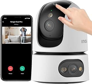 Imou 6MP Dual Security Camera for Home with Call Button, HD 2K Indoor Baby Monitor w/Color Night Vision/ 2 Way Audio/Human AI Detection Tracking, Dual Band Wi-Fi6 CCTV Pet Home Camera Works w/Alexa