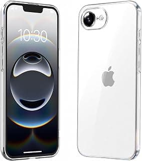 جراب شفاف من HOLDX لهاتف iPhone 16E/17E، تصميم شفاف كريستالي، حماية عسكرية ضد السقوط، مقاوم للخدش، نحيف وخفيف، جراب سيليكون TPU