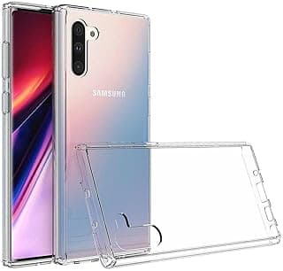جراب سيليكون شفاف لسامسونج Note 10 مع زوايا حماية مضادة للصدمات، جراب TPU مرن شفاف ونحيف ومقاوم للخدش