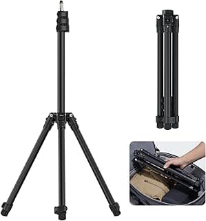 TT43 Light Stand Tripod, Aluminum, Black, 6.32ft Max Height, 2.49ft Min Height, Supports 6.6lb, Compatible with Cameras, Strobes, Softboxes, Ideal for Studio & Outdoor Photography