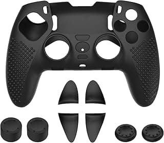 for PS5 DualSense Edge Controller Cover, Thumb Caps, Triggers Extenders