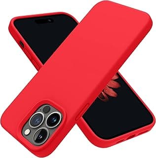 جراب OTOFLY مصمم لهاتف ابل ايفون 14 Pro Max، سيليكون مقاوم للصدمات، جراب نحيف (أحمر)
