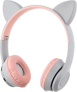Wireless Gaming Headset P47 M CAT Cat Ear LED Light Headphones, Bluetooth Stereo Headset, Kids and Adults