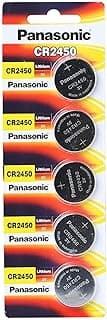 CR2450 3V Lithium Cell Battery - Pack of 5 Pieces