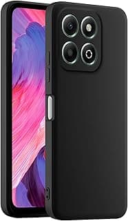 Colourful Silicone Phone Case, Suitable for HONOR X6c (6.61") - Black