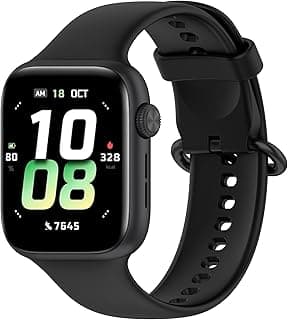 Honor Watch 5 Silica Gel Replacement Band，Silicone Adjustable Replacement Wristband Sport Bands Strap for Honor Watch 5 Smartwatch Accessories(Black)