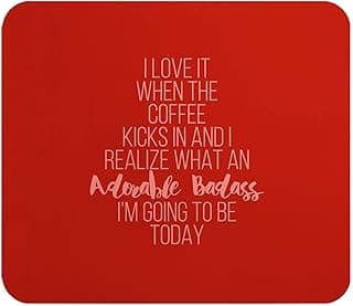 Loud Universe Adorable Bada Coffee Typography Rectangular Thick Flexible Mouse Pad