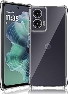 Protective Case Compatible with Motorola Moto G35 5G Case, 360 Degree Shockproof Scratch-Resistant Transparent Mobile Phone Case, Soft TPU Silicone Thin Case Cover for Motorola Moto G35 5G