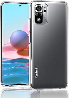 جراب متوافق مع شاومي Redmi Note 10 4G/10S، سيليكون TPU ناعم شفاف مضاد للاصفرار وحماية من الصدمات