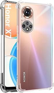 جراب خلفي لموبايل هونر X7 5G ناعم شفاف فائق الوضوح افضل حماية للكاميرا وسدادات غبار مدمجة وقبضة مضادة للانزلاق لهونر اكس 7 سيليكون