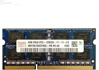 ذاكرة DDR3 بتصنيف PC3-12800 غير مسجلة وغير مزودة بنظام تصحيح الأخطاء 4 جيجابايت و1600 ميجاهرتز من هاينكس، موديل رقم HMT351S6CFR8C-PB، سعة 4.0 GB