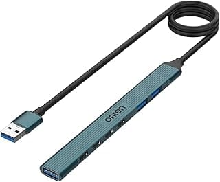 موزع USB نوع C من اون تن، محول USB إلى USB نوع C، موزع USB نوع C إلى USB نوع C مع 7 منافذ USB نوع C إلى USB 3.0/2.0 لأجهزة ماك بوك برو واي ماك إصدار 2021، مقسم USB (USB نوع A)