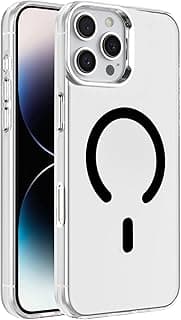 جراب Dl3 Mobilak لهاتف ايفون 16 Pro Max شفاف كريستالي [غير متوافق مع MagSafe] جراب TPU ناعم ومرن ومضاد للخدش - أسود