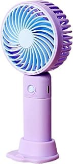 New Mini Portable Desktop Fan USB Electronic Charging Fan Multi Color High Speed Rechargeable Summer Cooling Table Fan with Stand for Home Office Indoor Outdoor Travel (Colors)