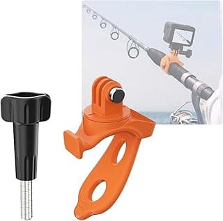 Action Camera Handlebar Mount,for DJI OSMO 360/ Action 5 Pro 4 3 Pocket3/Hero 13 12 11 10 9/for Insta360 X5 X4 X3 Ace Pro2 GO 3S,360° Rotating Flexible Pole Mount Wrapping Bungee (Orang)