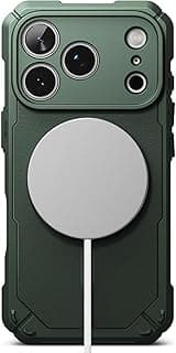 جراب Rugged Gear لايفون 17 Pro [متوافق مع MagSafe] [إطار TPU متين] غطاء حماية شديد التحمل ضد السقوط مع جوانب غير قابلة للانزلاق - مغناطيسي أخضر غامق