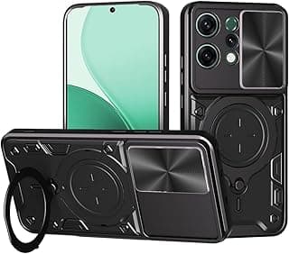 case Compatib with Oppo Reno 14 Pro, Premium Protection Back Case with Camera Slide Cover Built-in CD Ring Stand Shockproof case For oppo reno 14 Pro 5G