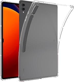 Case for Samsung Galaxy Tab S9 Ultra Case, [Corner Protection] Clear Transparent Back Shell Shockproof Cover, Soft TPU Cover, Flexible Ultra Thin TPU Protective Cover-Transparent