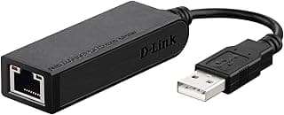 محول DUB-E100 عالي السرعة USB 2.0 إلى إيثرنت 10/100 ميجابت في الثانية، أسود