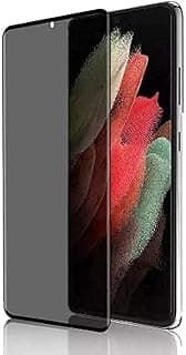 سكرين بروتكتور من Gorilla Shop لسامسونج جالكسي S21 Ultra 5G، [تغطية كاملة] زجاج مقسى، [صلابة 9H] [مقاوم للخدش] [بدون فقاعات]، أسود (خصوصية)