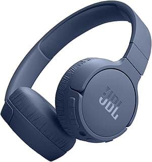 JBL تون 670NC - خاصية الغاء الضوضاء التكيفية مع سماعات راس لاسلكية محيطية ذكية فوق الاذن وعمر بطارية يصل الى 70 ساعة مع شحن سريع، تصميم خفيف الوزن ومريح وقابل للطي (ازرق)