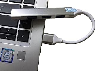 موزع USB 3.0 بـ 4 منافذ متوافق مع اللابتوب، يدعم الكيبورد والماوس ويد التحكم