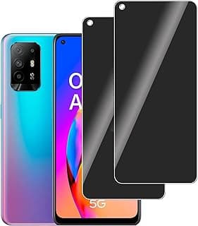 شاشة حماية للخصوصية متوافقة مع أوبو A94 شبكة الجيل الخامس 5G مضادة للخدش وخالية من الفقاعات بدرجة صلابة 9، واقي شاشة من الزجاج المقوى مضاد للتجسس من ليرينا