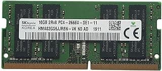 وحدة ذاكرة لا بتوب اس كيه هاينكس HMA82GS6JJR8N 16GB 2Rx8 DDR4 SO-DIMM PC4-21300 2666MHz 260 دبوس غير ECC CL19 1.2 فولت من باجيالديك HMA82GS6JJR8N-VK
