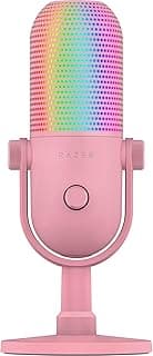 Razer Seiren V3 Chroma - RGB USB Microphone with Tap-to-Mute - Quartz Edition