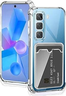 Transparent Shockproof Case with Card Holder Compatible with Infinix Hot 50 4G