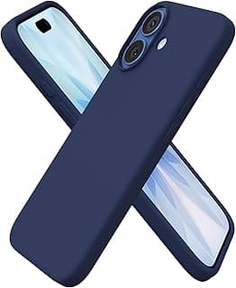 ORNARTO Silicone Case for iPhone 17, 6.3 Inch, Thin Mobile Phone Case iPhone 17 Made of Liquid Silicone, Scratch-Resistant and Shockproof Protective Case iPhone 17 Case (2025) - Dark Navy