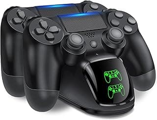 Charging Station for PS4 Controller, Charging Station with 2 Hours Quick Charge/LED Display for PlayStation 4/PS4 Slim/PS4 Pro Wireless Controller
