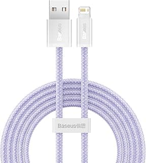 كابل بيانات شحن سريع سلسلة Dynamic من USB إلى لايتنينج (2.4 أمبير - 2 متر) - بنفسجي