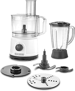 محضر طعام متعدد الوظائف 5 في 1 Black & Decker بقدرة 800W، لون أبيض - FX822-B5
