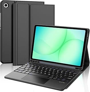 for Samsung Galaxy Tab A9 Plus / A11 Plus 2023/2025 11 Inch Case with Keyboard, Smart Touchpad, Magnetically Detachable Wireless Bluetooth Keyboard with Pen Slot for Tablet A11+ A9+ 5G Black