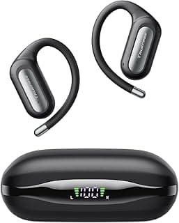 سماعة EarFit DS1 لاسلكية مفتوحة، بلوتوث 6.0، خطاف أذن مع شاشة LED، 40 ساعة تشغيل، مقاومة للماء IPX5، ميكروفون بخاصية عزل الضوضاء للرياضة والعمل