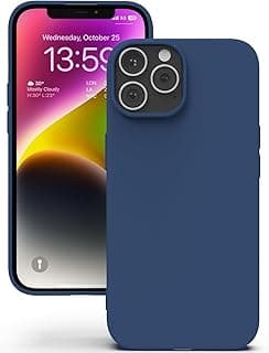 جراب سيليكون مزدوج الطبقات ناعم مع بطانة مايكروفايبر لـ ابل iPhone 12/12 Pro (كحلي)