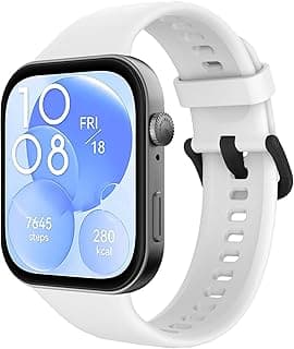 Silicone Bracelet for Huawei Watch Fit 3/Watch Fit 4 Pro/Fit 4 Strap, Soft Silicone Sport Replacement Strap for Women/Men, Adjustable Waterproof Sports Band