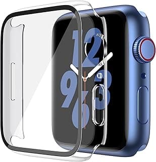2 Pieces Hard PC Tempered Glass Screen Protector for Apple Watch Series 11 Series 10 46mm, Ultra-Thin Anti-Drop Scratch Resistant Case for iWatch, Transparent